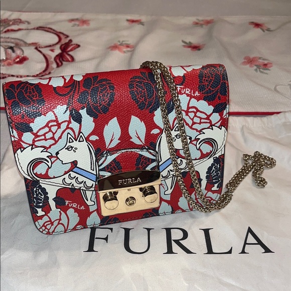 Furla Ltd Ed EUC Year of the Dog Chinese New Year Mini Metropolis Crossbody Bag - Picture 3 of 16